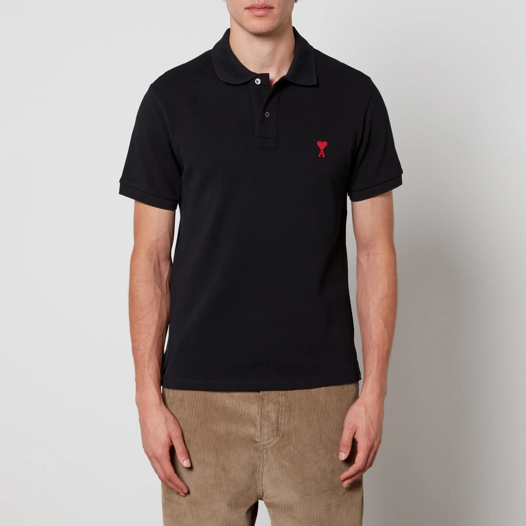 AMI Paris de Coeur Organic Cotton Polo Shirt - XXS